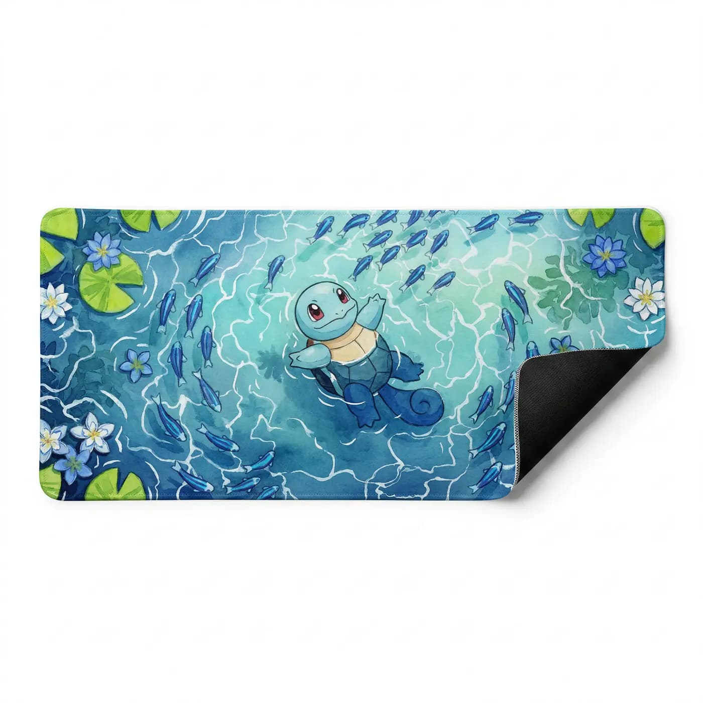 Pokemon Squirtle Su ve Doğa Tasarımlı Kaydırmaz XXL Oyuncu Mouse Pad